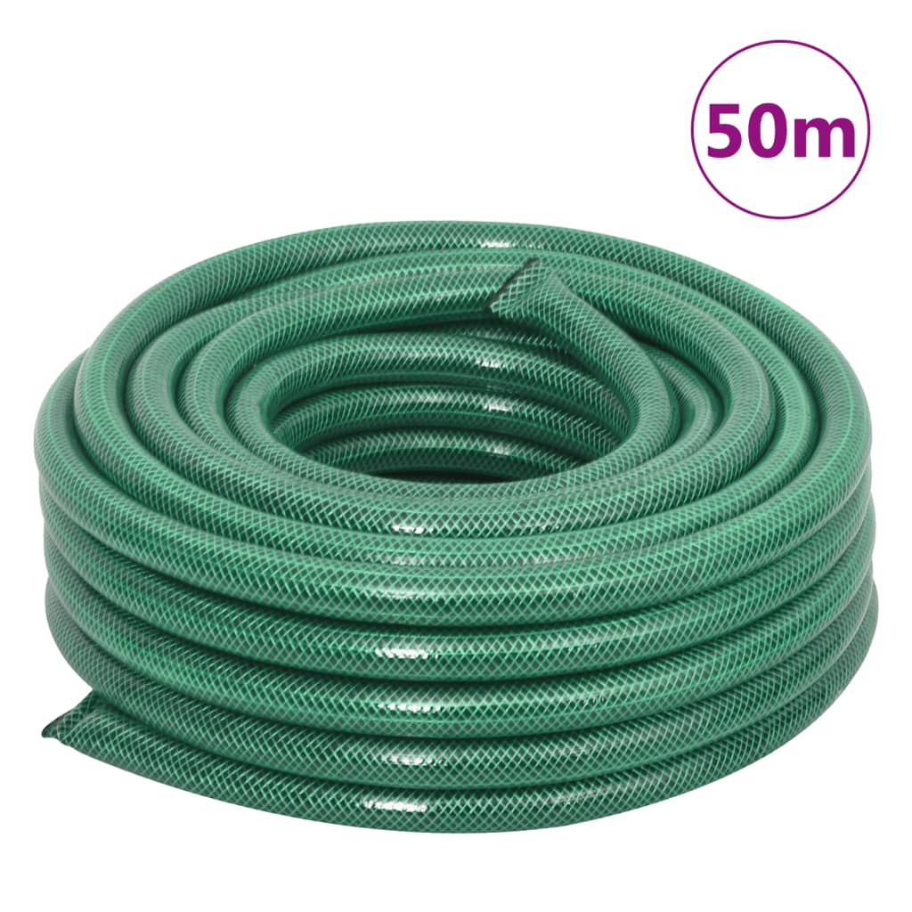 Gartenschlauch Grün 50 m PVC verstärkt Wasserschlauch