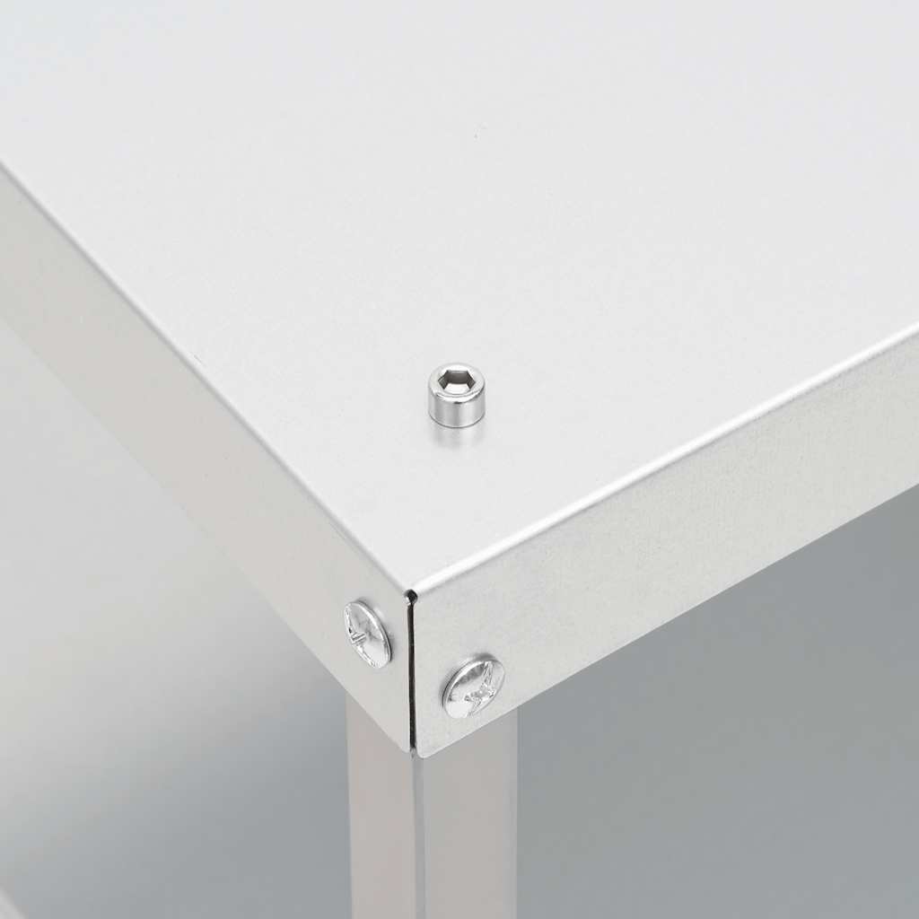 Räucherofen 44,5 x 29 x 110 cm mit Tisch verzinkt Räucherschrank silber