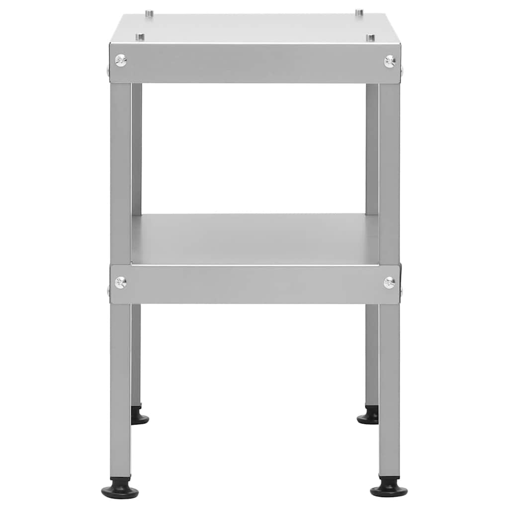 Räucherofen 44,5 x 29 x 83 cm mit Tisch 40 x 28 x 44,5 cm verzinkt Räucherschrank silber