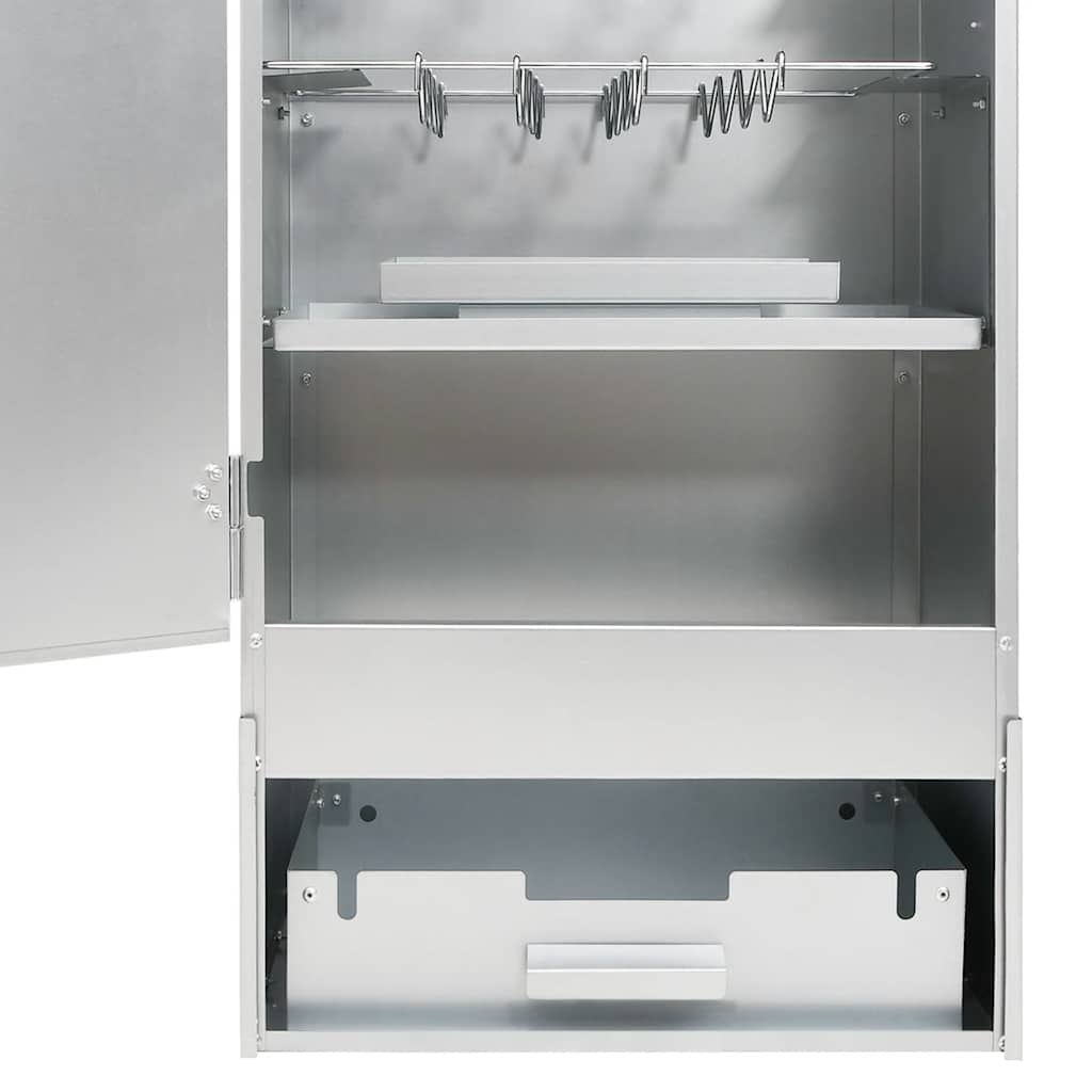 Räucherofen mit Räuchermehl 44,5x29x110 cm Verzinkter Stahl Räucherschrank