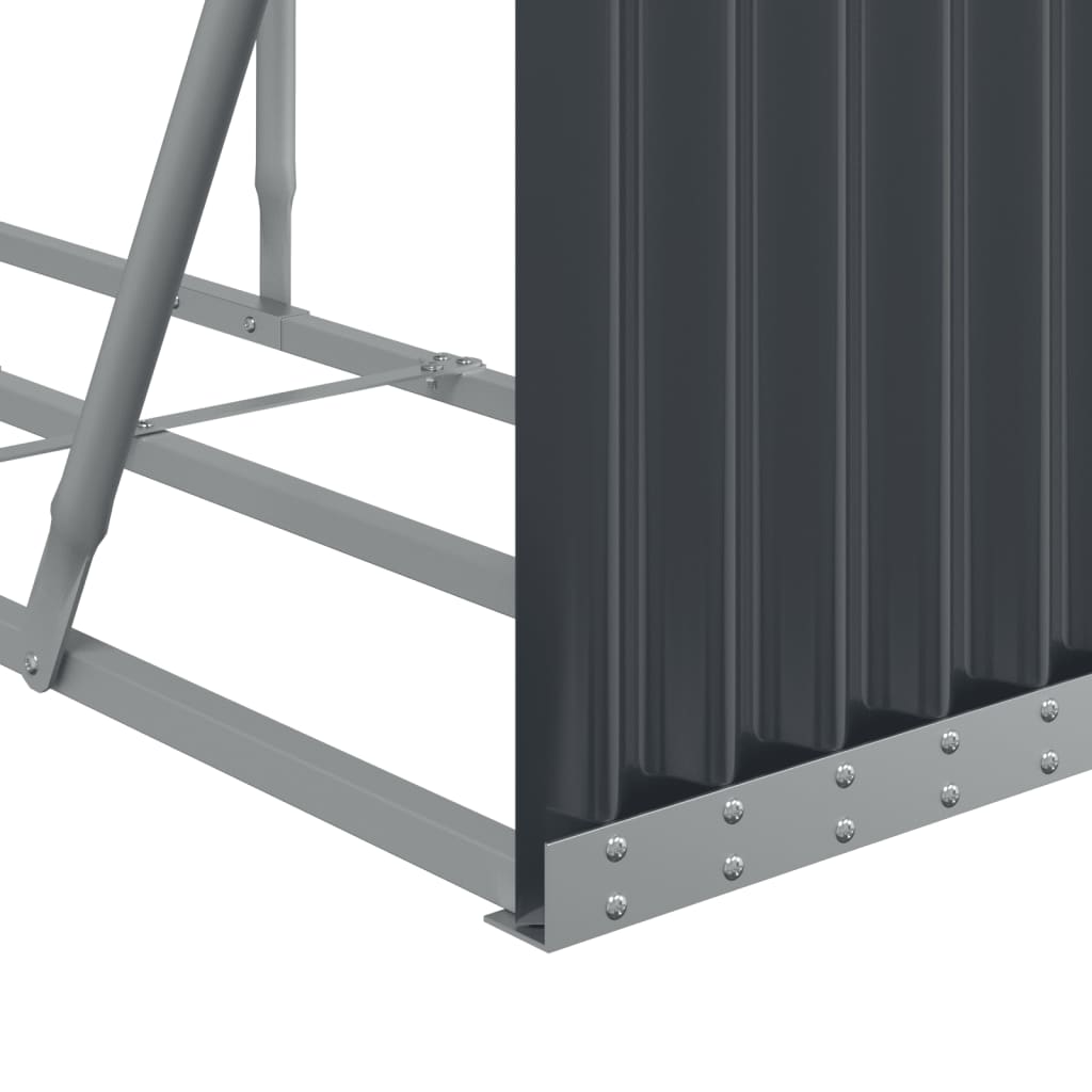 Brennholzunterstand Anthrazit 234x45x100 cm Verzinkter Stahl Holzlager außen