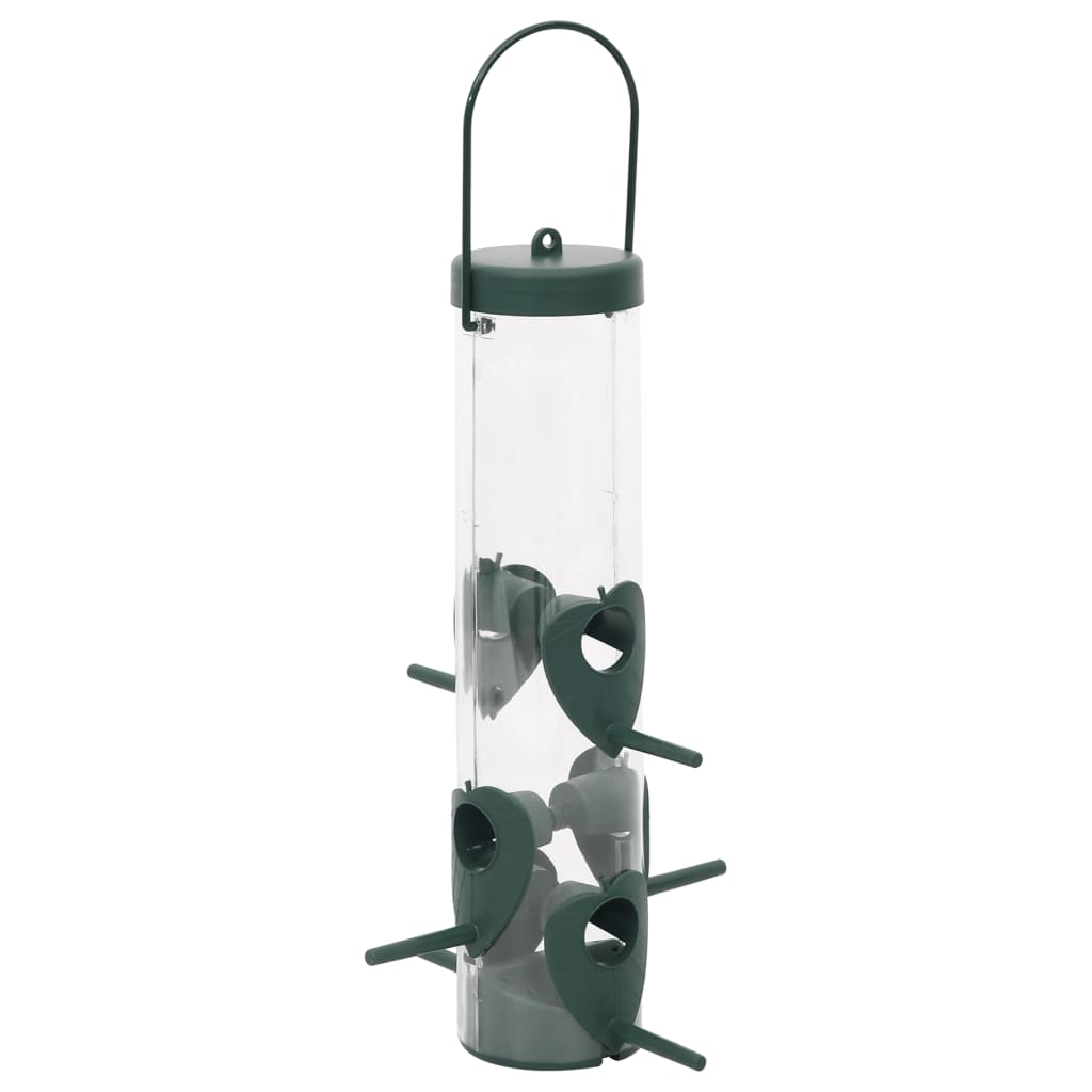 Vogelfutterspender 3 Stk. Dunkelgrün 17x17x32 cm Meisenknödelhalter Futterspender