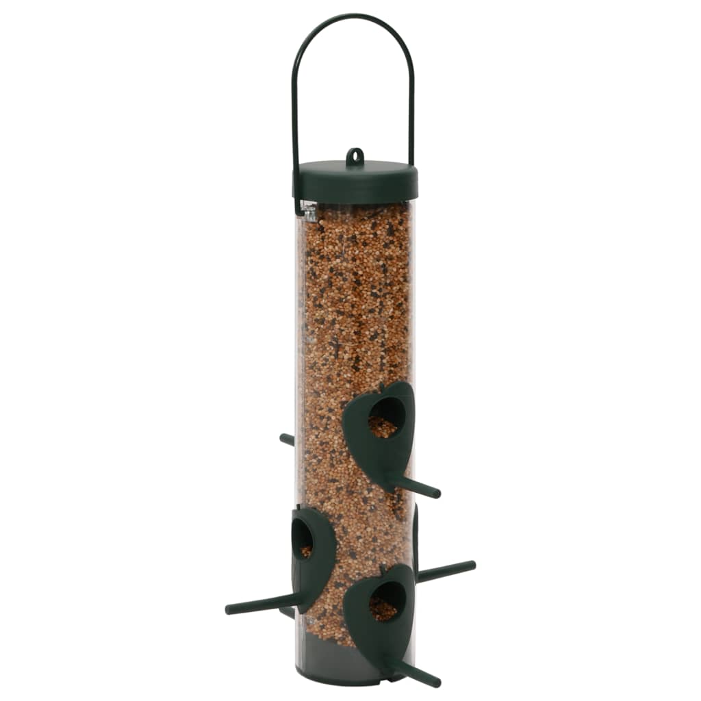Vogelfutterspender 3 Stk. Dunkelgrün 17x17x32 cm Meisenknödelhalter Futterspender
