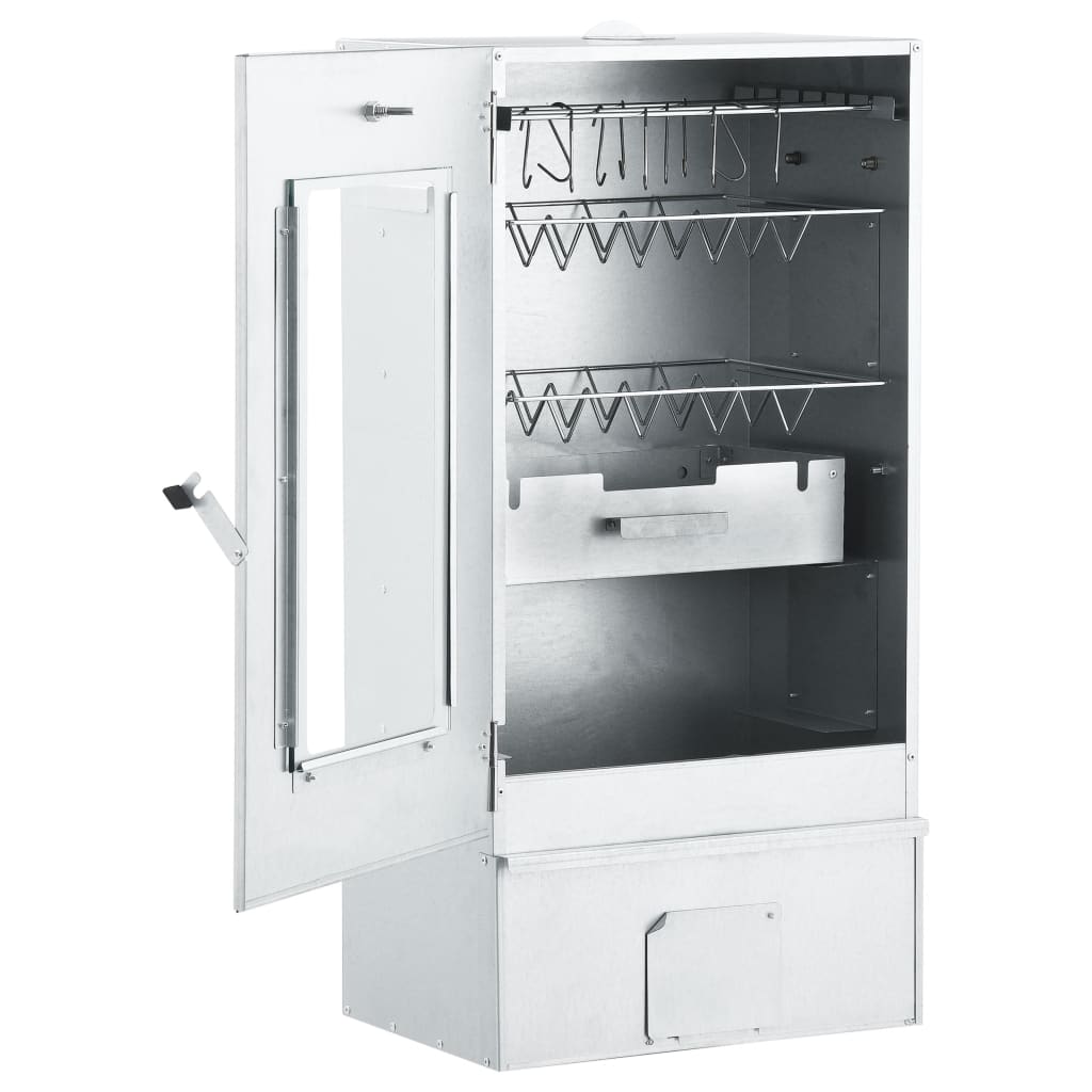 Räucherofen mit Kaltrauchgenerator Verzinkter Stahl 44,5 x 29 x 83 cm Räucherschrank