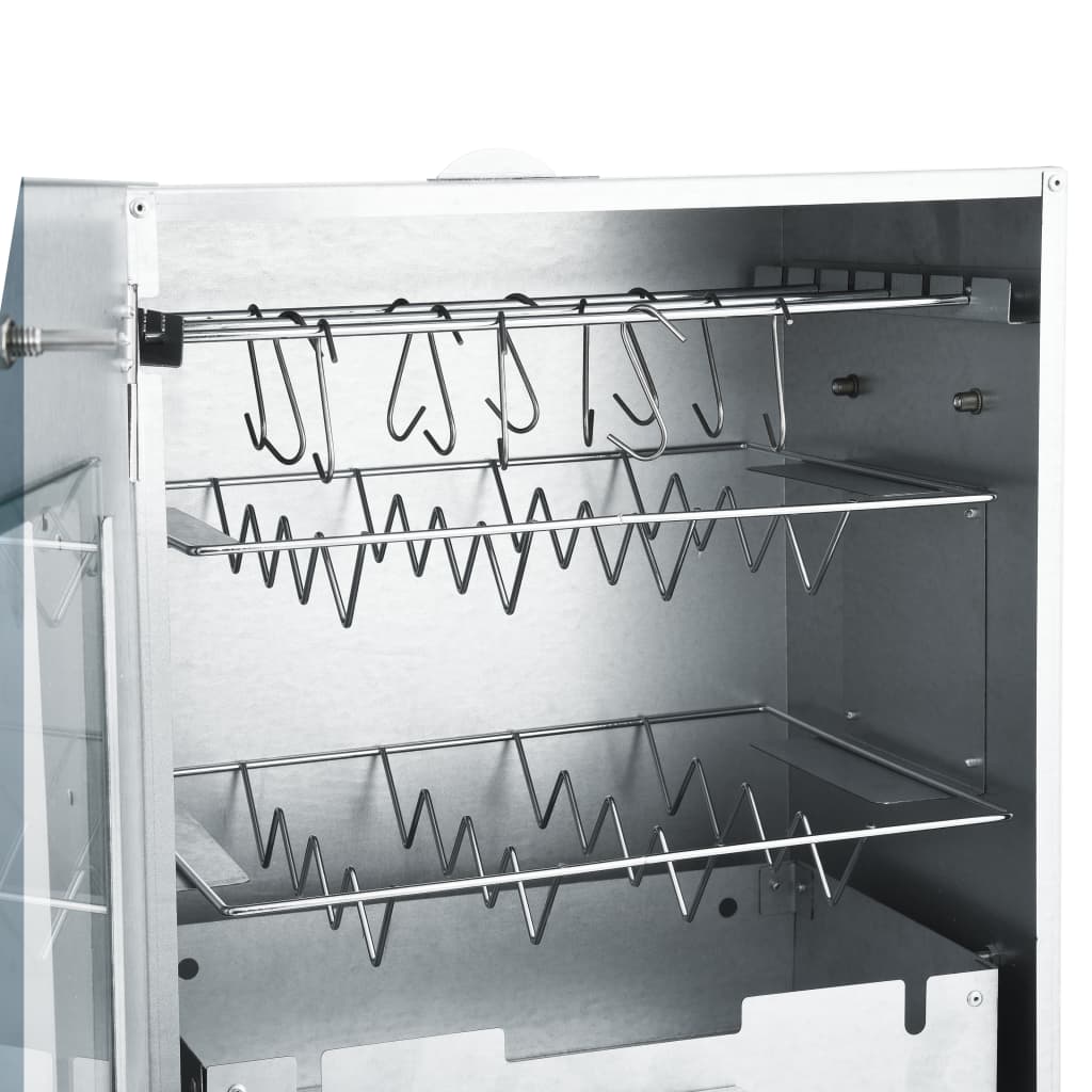 Räucherofen mit Kaltrauchgenerator Verzinkter Stahl 44,5 x 29 x 83 cm Räucherschrank