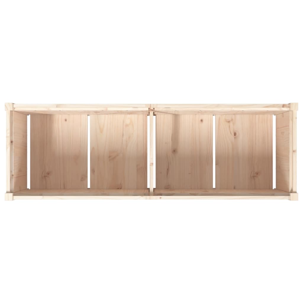 Pflanzkübel 150x50x50 cm Massivholz Kiefer Pflanzkasten braun