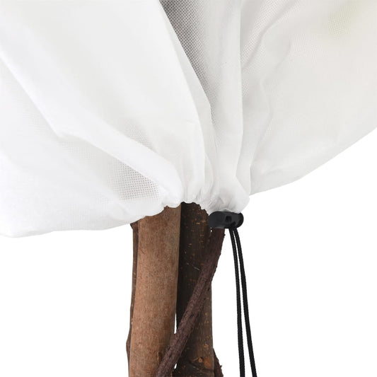 Wintervlies mit Kordelzug 4 Stk. 70 g/m² 0,8x0,8 m Frostschutz Gartenvlies Pflanzenschutz