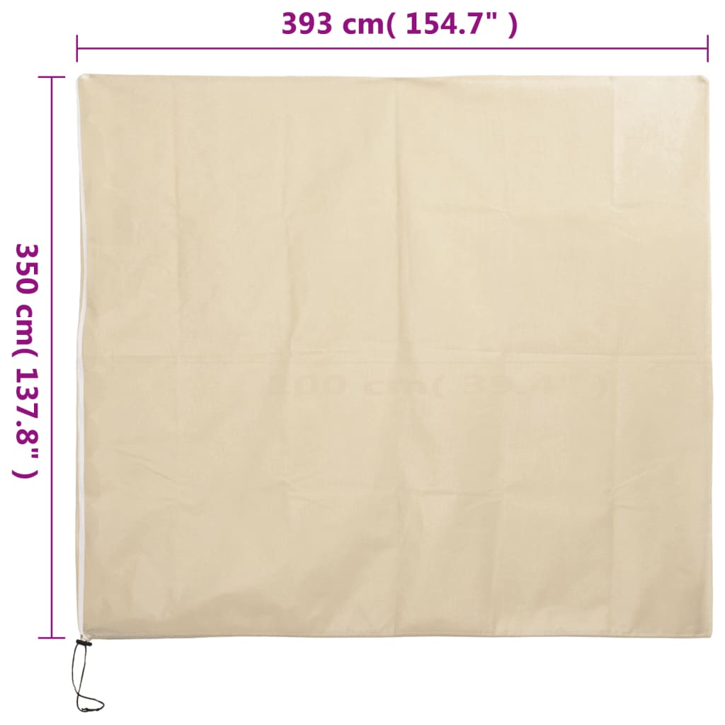 Wintervlies mit Reißverschluss 70 g/m² 3,93x3,5 m Frostschutz Gartenvlies Pflanzenschutz