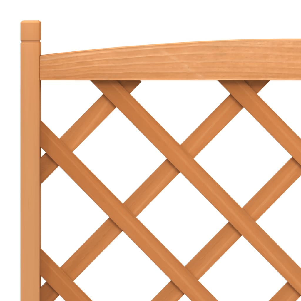 Pflanzkübel mit Spalier Braun Massivholz Tanne 90x35x180cm braun