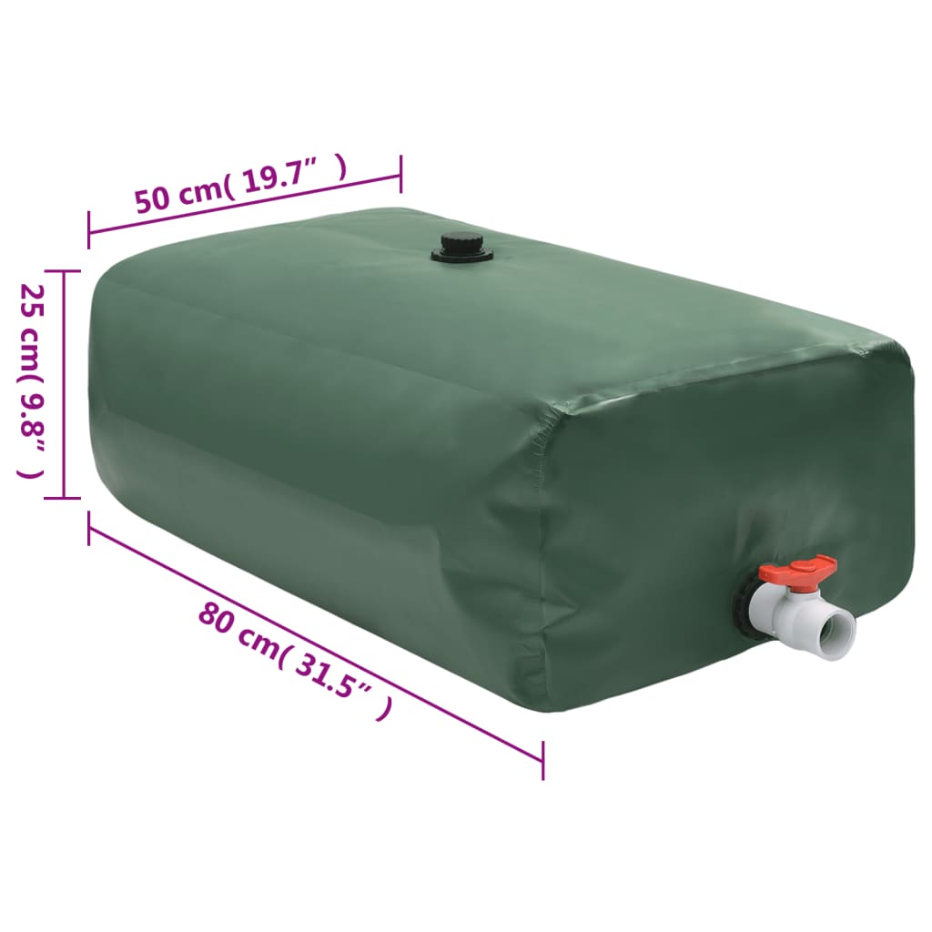 Wassertank Wasserspeicher Faltbar PVC 100 L langlebig stabil Regentonne