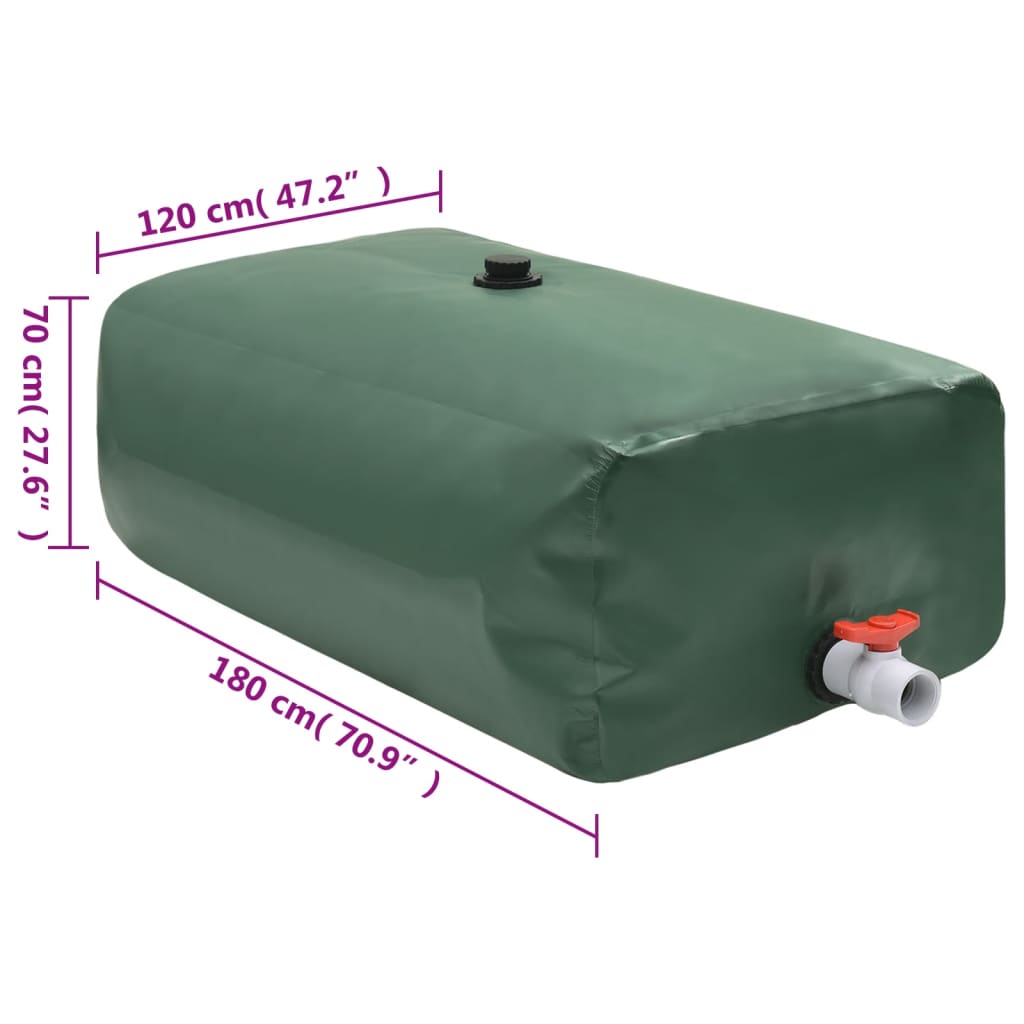 Wassertank XXL Wasserspeicher Faltbar PVC 1500 L langlebig stabil Regentonne