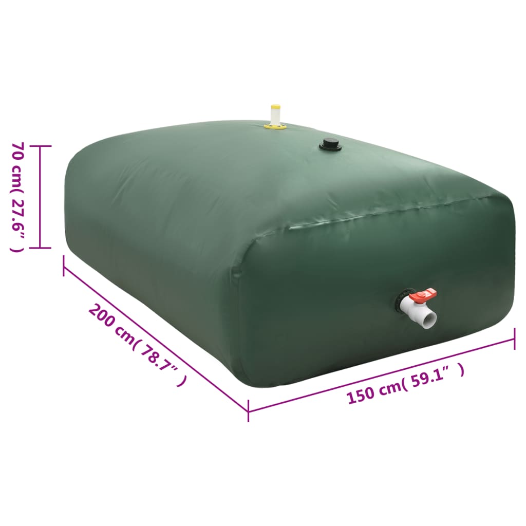 Wassertank XXL Wasserspeicher Faltbar PVC 2100 L langlebig stabil Regentonne