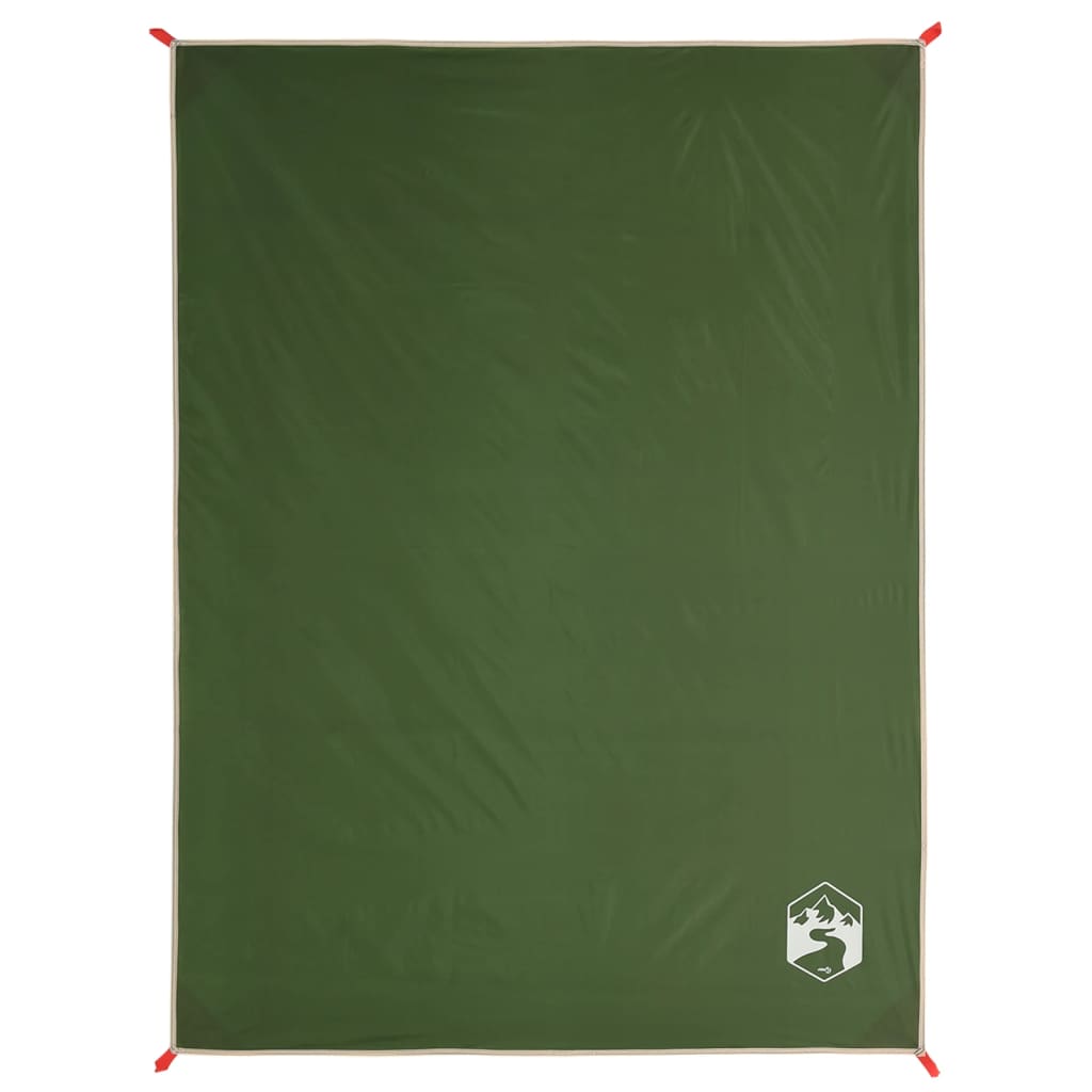 Picknickdecke mit Heringen Grün 205x155 cm wasserdichte Unterseite