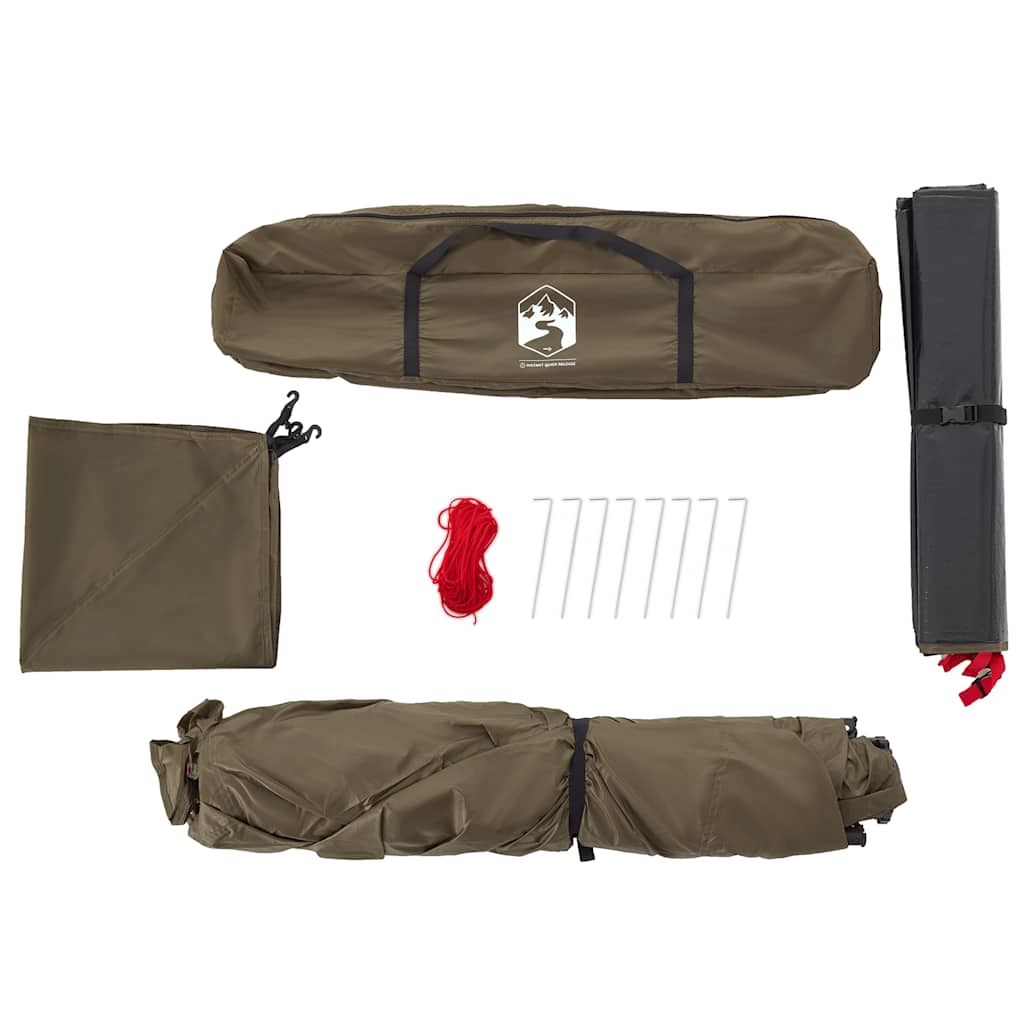 Zelt 4 Personen Olivgrün Quick Release Wasserdicht Camping Angeln