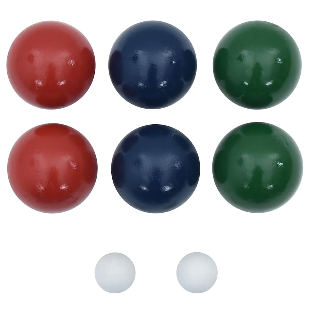 Boccia-Spielset 8-tlg. mit Tragetasche Holzkugeln Wurfspiel Boule