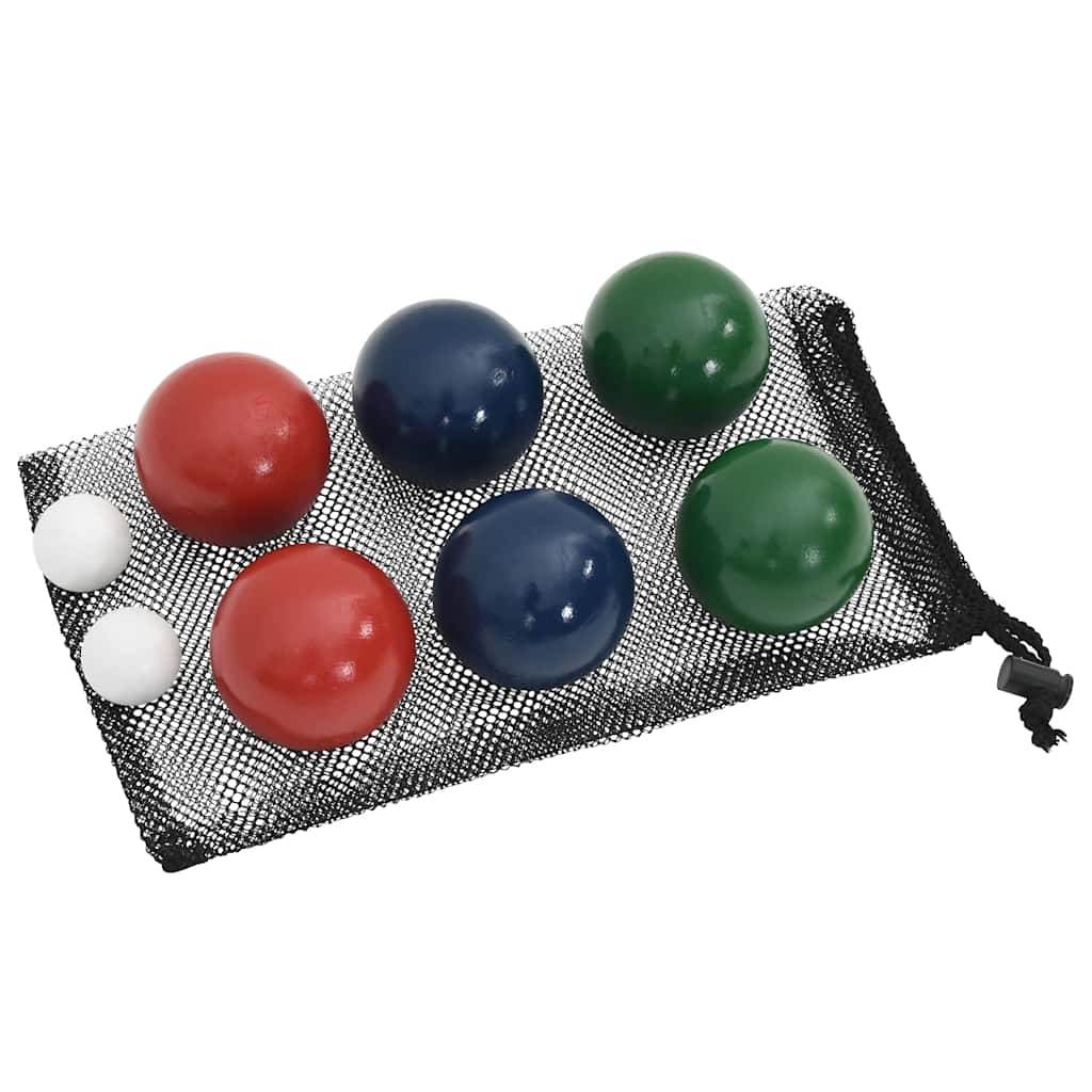 Boccia-Spielset 8-tlg. mit Tragetasche Holzkugeln Wurfspiel Boule