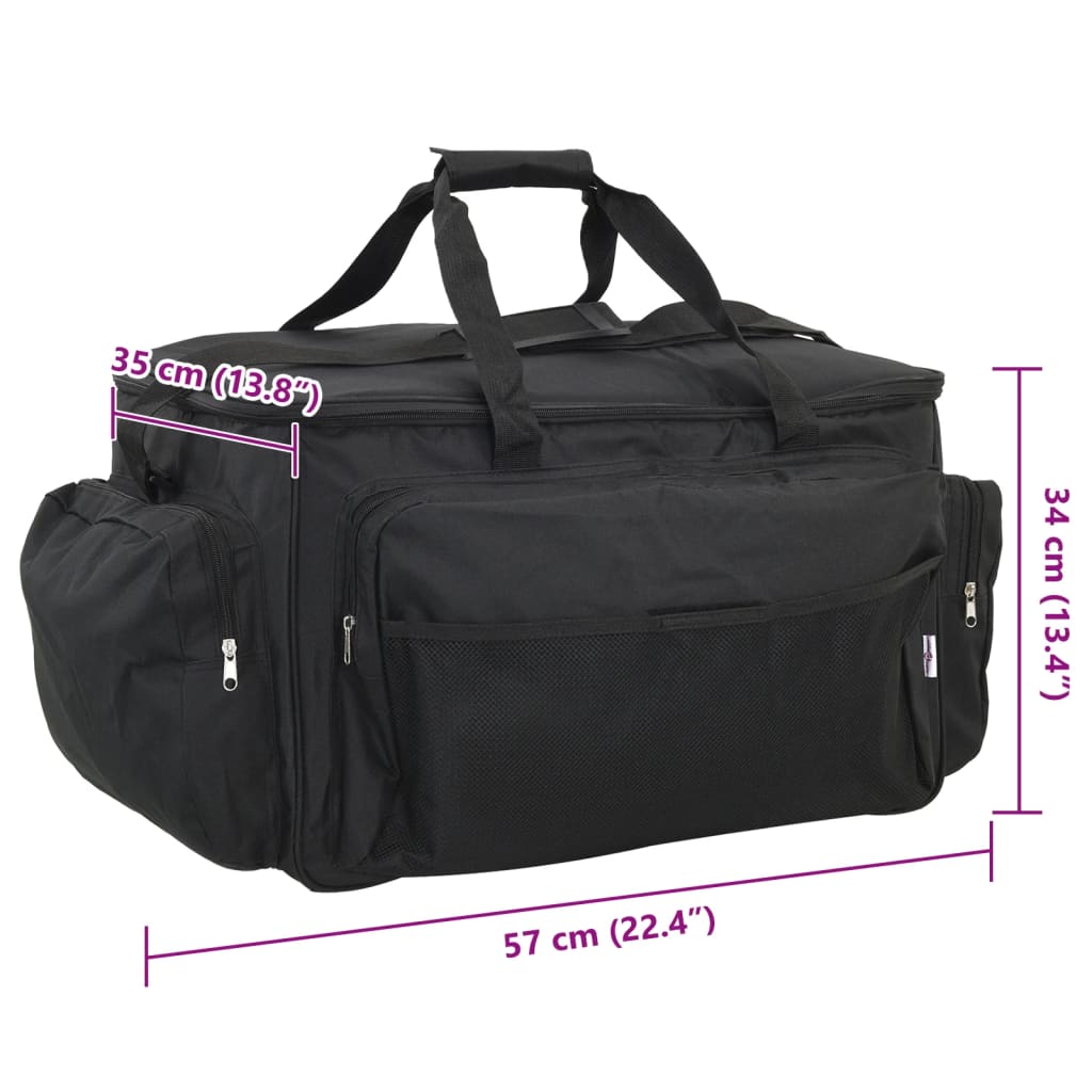 Angeltasche wasserdicht isoliert schwarz 57x35x34 cm Anglertasche Fischertasche