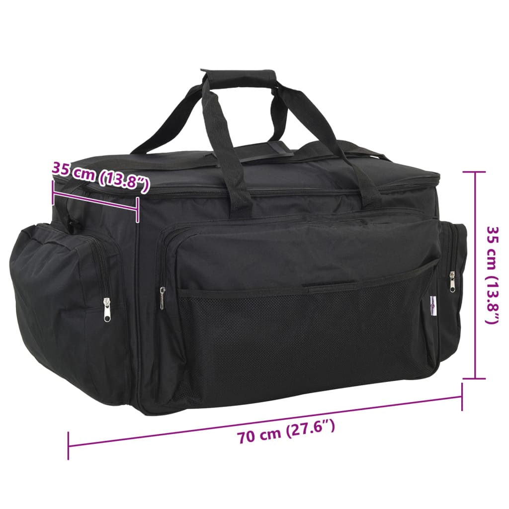 Angeltasche wasserdicht isoliert schwarz 70x35x35 cm Anglertasche Fischertasche