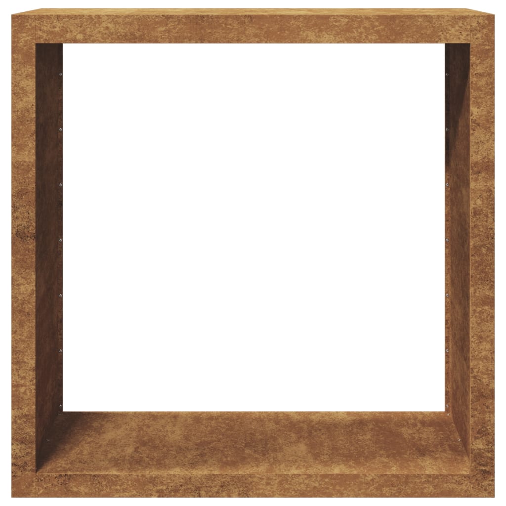 Brennholzregal 100x40x100 cm Cortenstahl rostig Holzlager