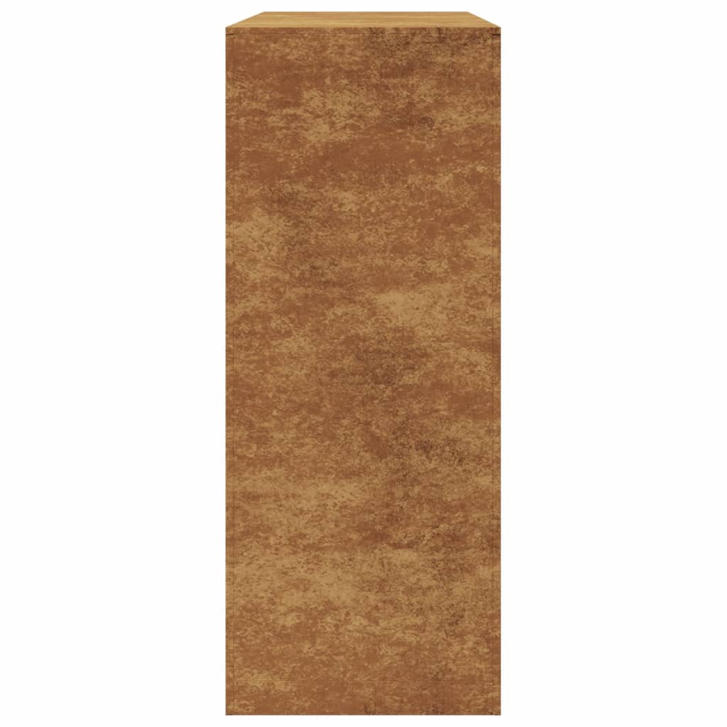 Brennholzregal 100x40x100 cm Cortenstahl rostig Holzlager