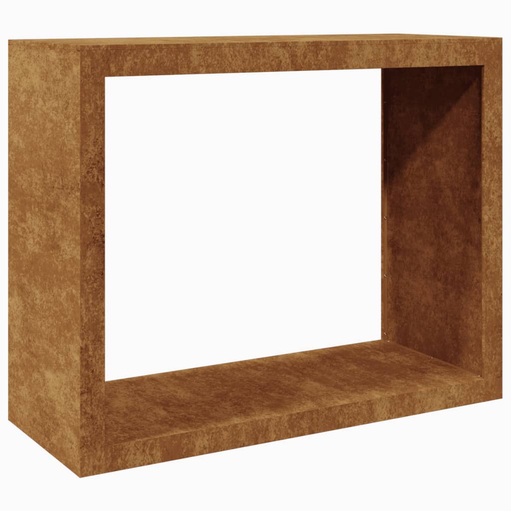 Brennholzregal 100x40x80 cm Cortenstahl rostig Holzlager Feuerholzhalter
