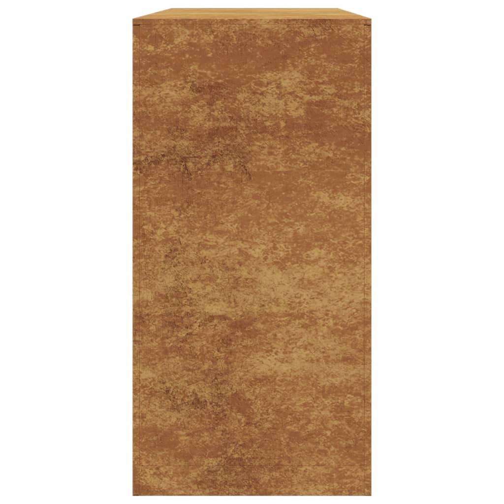 Brennholzregal 100x40x80 cm Cortenstahl rostig Holzlager Feuerholzhalter