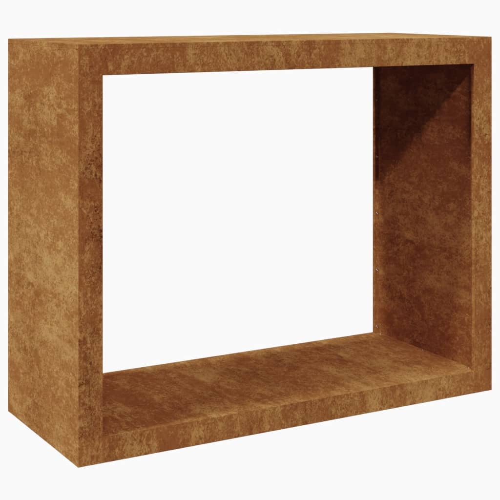 Brennholzregal 100x40x80 cm Cortenstahl rostig Holzlager Feuerholzhalter