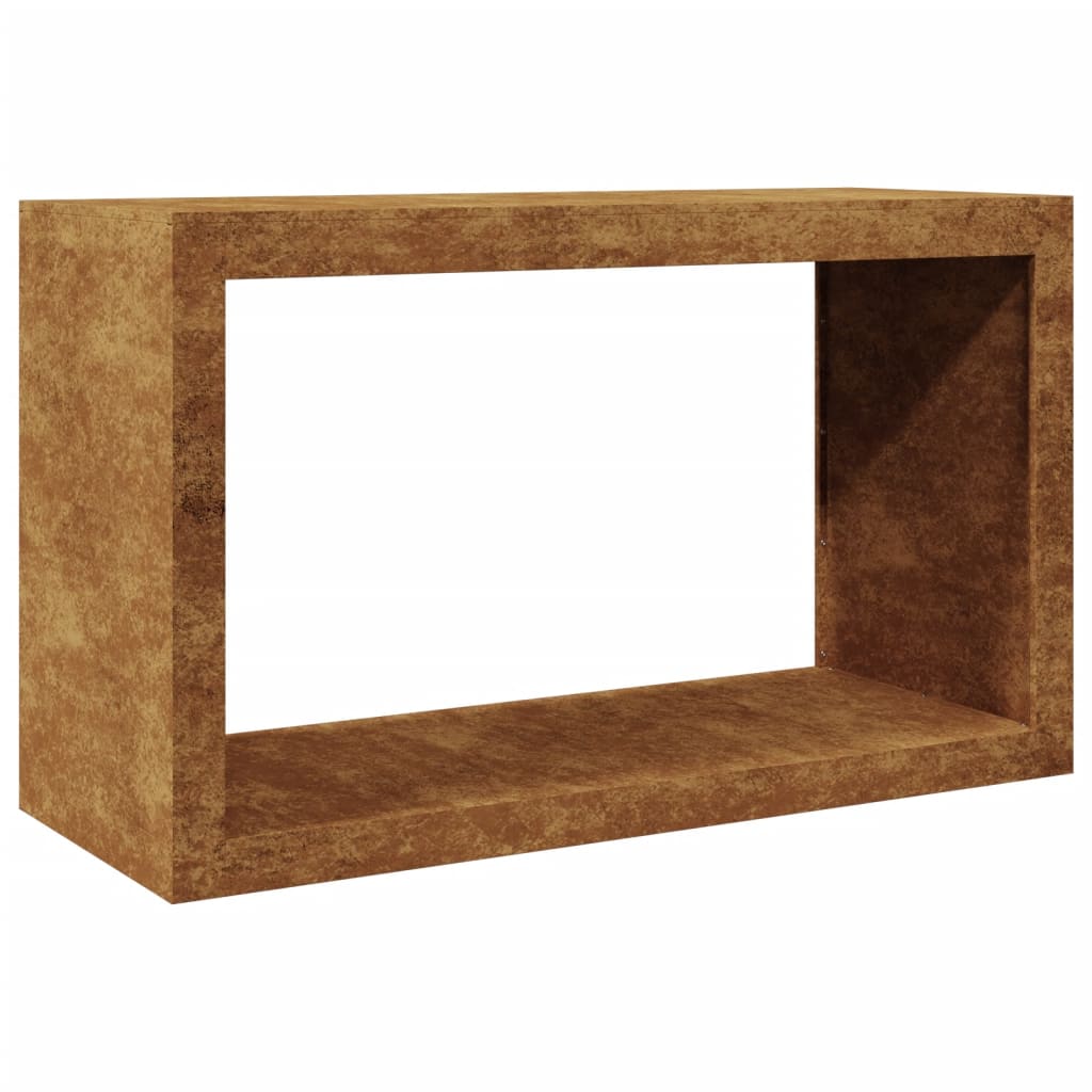 Brennholzregal 100x40x60 cm Cortenstahl rostig Holzlager Feuerholzhalter