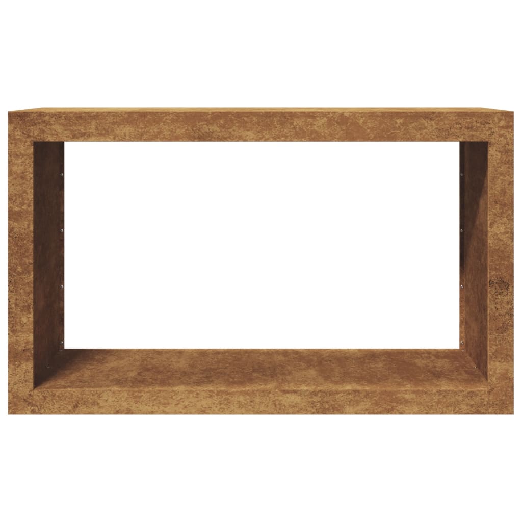 Brennholzregal 100x40x60 cm Cortenstahl rostig Holzlager Feuerholzhalter