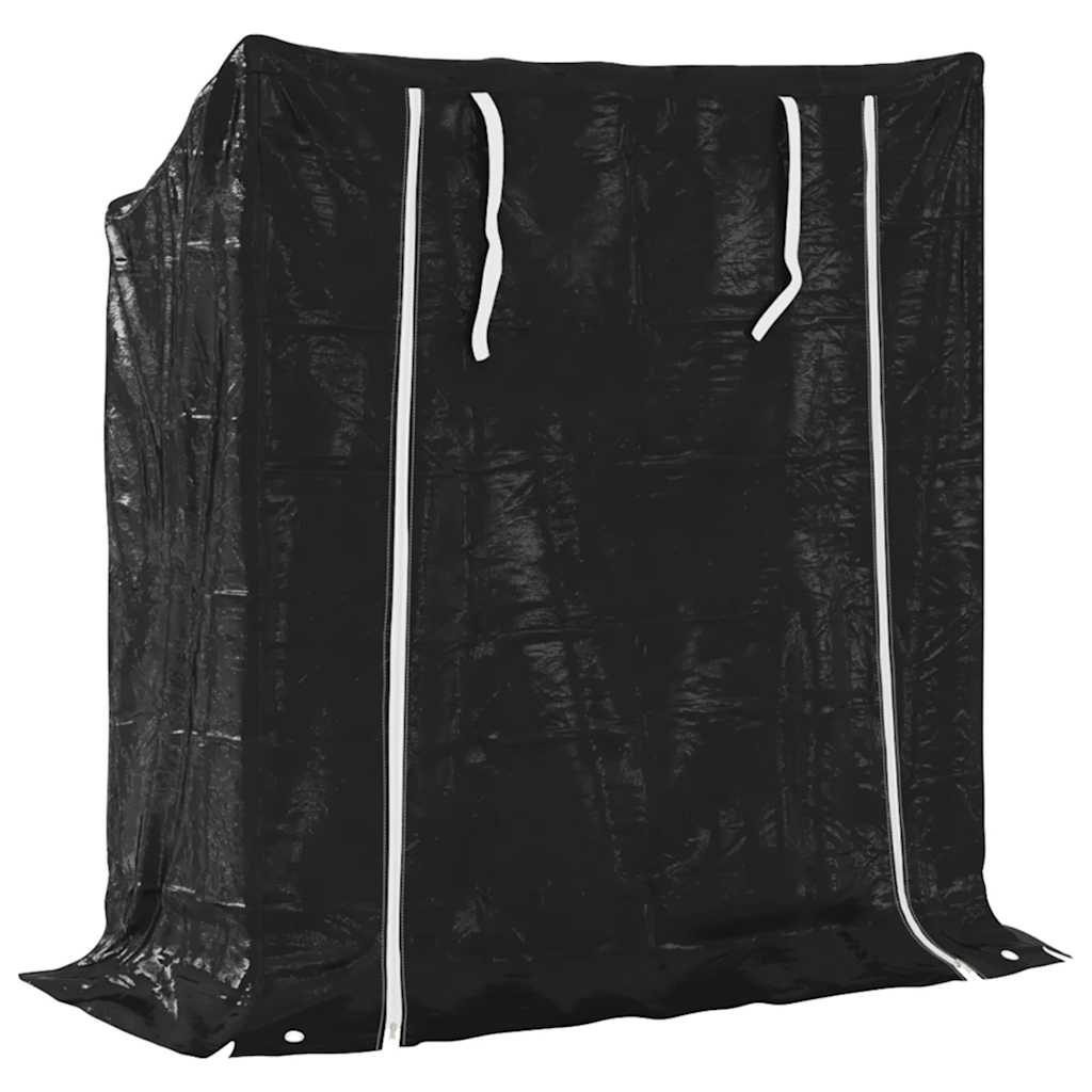 Brennholzregal mit Regenschutz 100,5x40,5x110,5 cm Holzlager Feuerholzständer