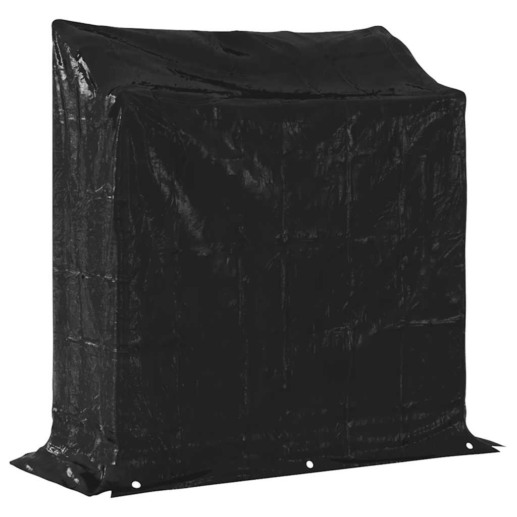 Brennholzregal mit Regenschutz 100,5x40,5x110,5 cm Holzlager Feuerholzständer
