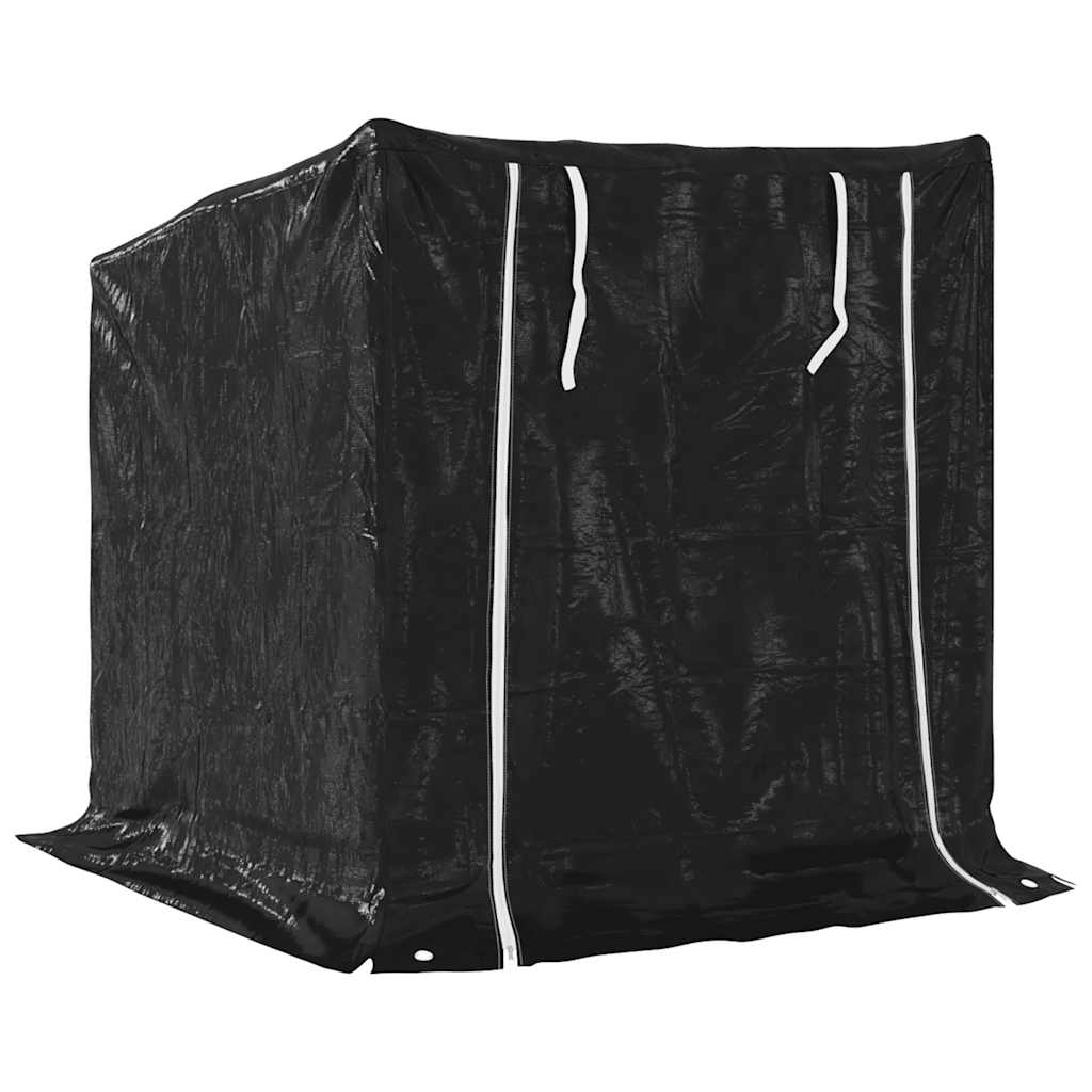Brennholzregal mit Regenschutz 100x100x111 cm Holzlager Feuerholzständer