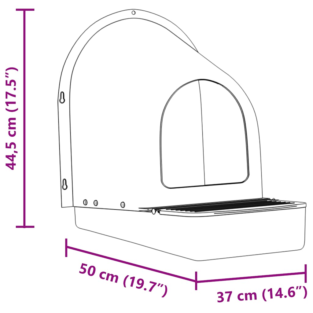 Abrollnest Hühner 4er Set Legenest Kunststoff 37x50x44,5 cm Wandmontage