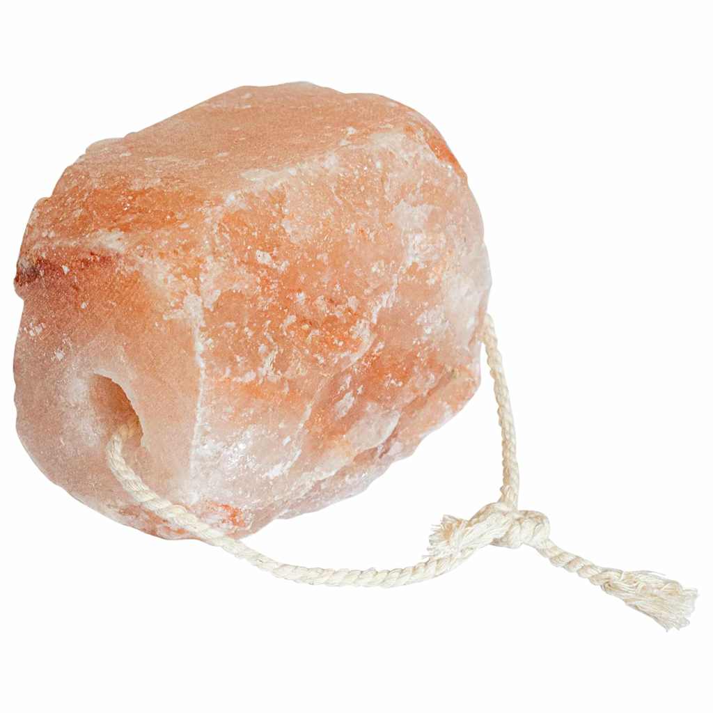 Salzlecksteine 8 pcs Rosa Steinsalz mit Kordel Mineralleckstein ca. 2,3 Kg je Stein