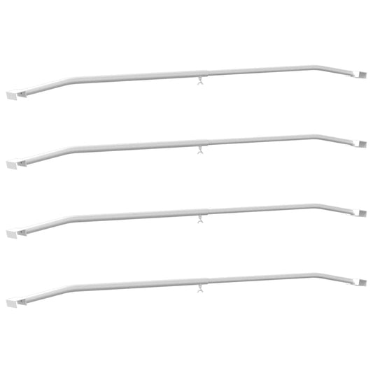 Anhänger-Planenbügel für flache Planenhalterung 4 Stück Silber 100-145 cm