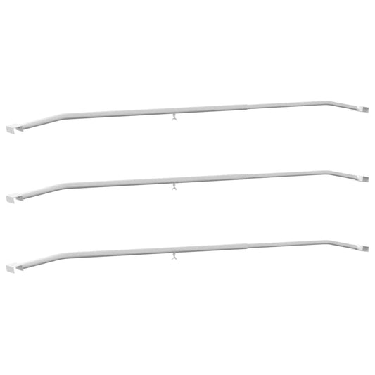 Anhänger-Planenbügel für flache Planenhalterung 3 Stück Silber 130-210 cm