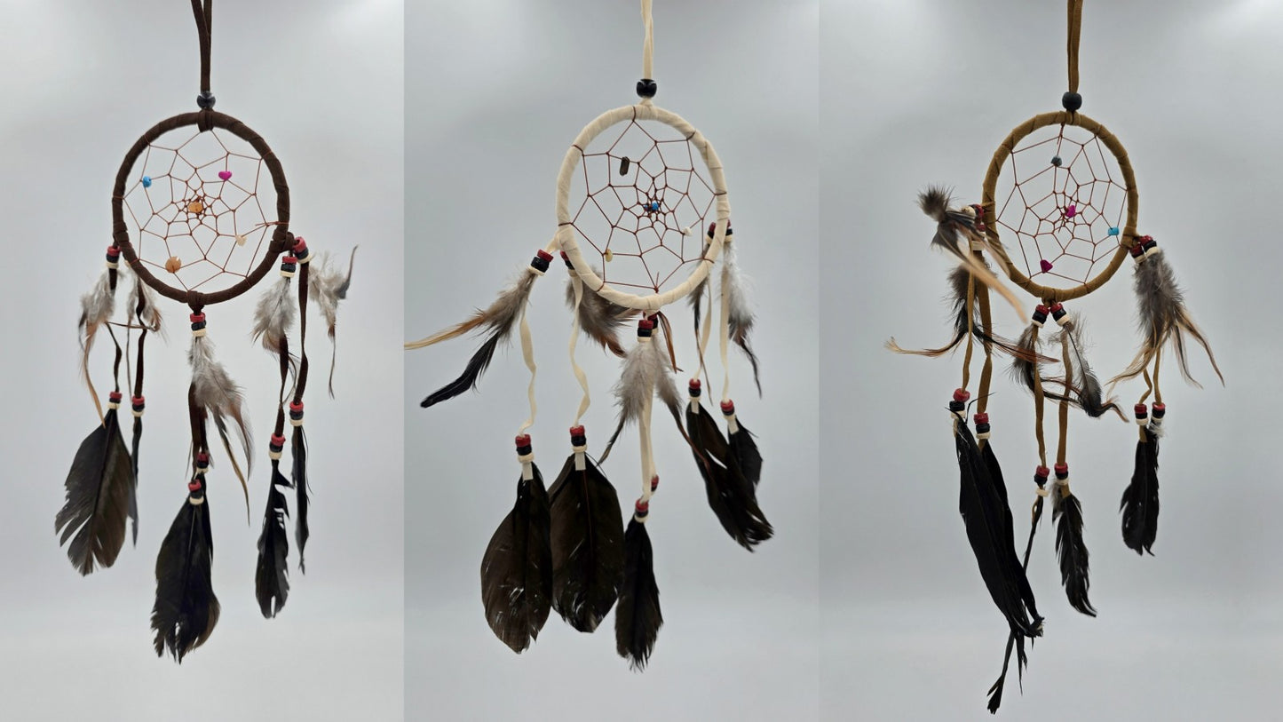 Traumfänger Bali 35x11x0,5cm Dreamcatcher rund schwarz braun beige mittel