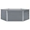 vidaXL Hochbeet 129 x 129 x 45 cm Verzinkter Stahl Grau