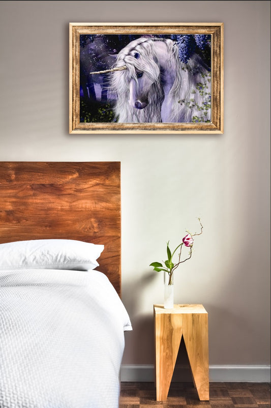 Malen nach Zahlen Erwachsene Einhorn 40x50 cm Paint by Numbers DIY Öl Acryl Leinwand Bild Dekoration Unicorn Night 1 Stück