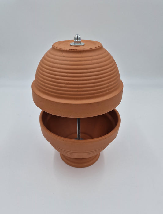 Teelichtofen Tischkamin Tischofen rund doppelwandig Tischdeko DIY 4 Kerzen tonfarben