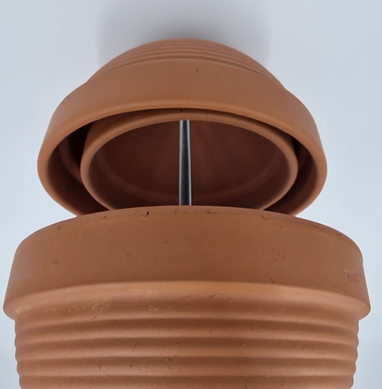 Teelichtofen Tischkamin Tischofen rund doppelwandig Tischdeko DIY 4 Kerzen tonfarben
