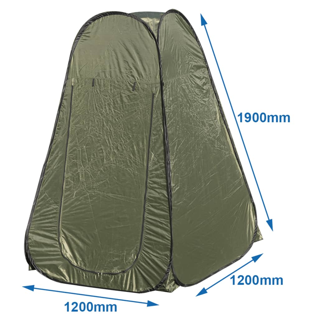 ProPlus Pop-Up Sichtschutzzelt Polyester Grün Umkleidezelt Rolltür Duschzelt