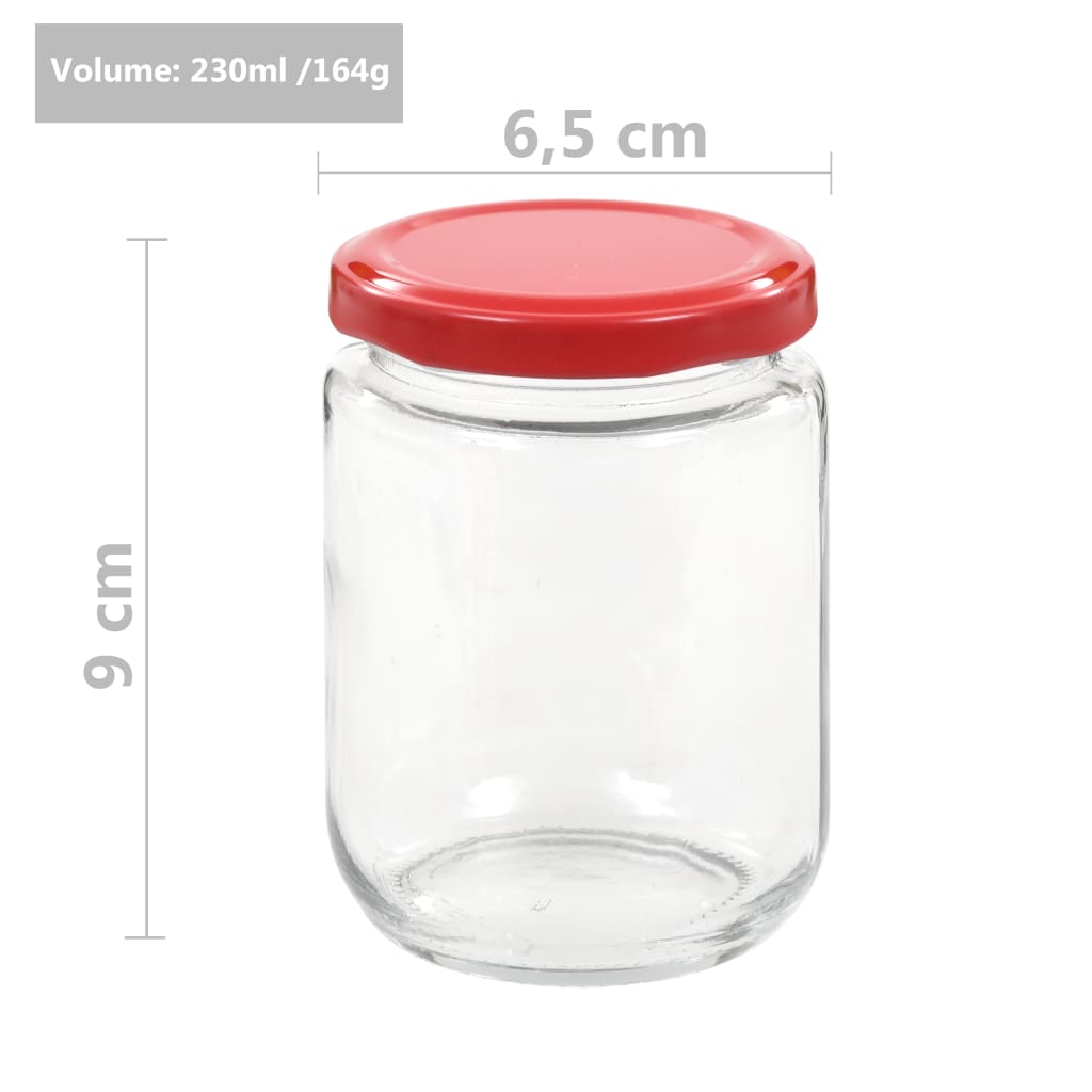 Marmeladengläser Deckel Verschluss Rot 96 Stk. je 230 ml Einmachglas Honigglas