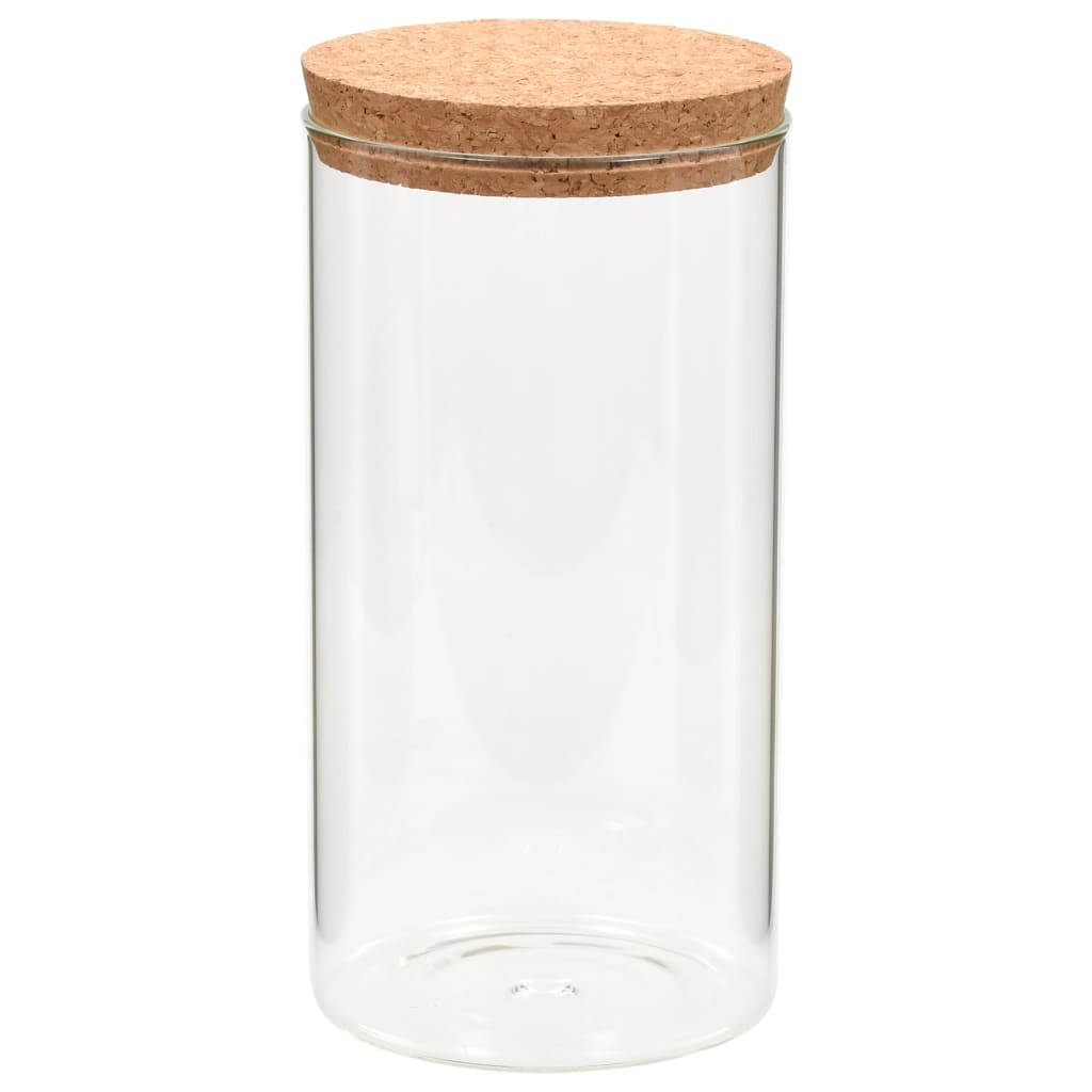 Vorratsgläser mit Korkdeckel 6 Stk. 1400 ml transparent Glas