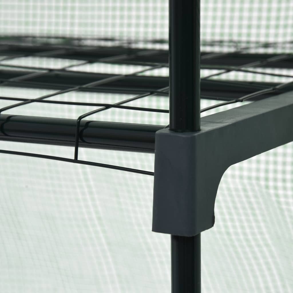 Mini-Gewächshaus 3 Regale 69 x 49 x 125 cm mit Rolltür Grün Foliengewächshaus