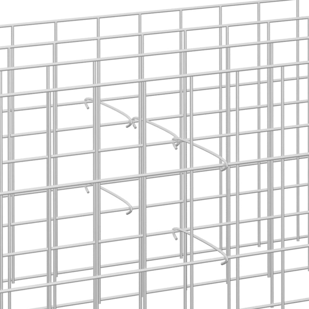 Gabionen-Distanzhalter 50 Stk. Verzinkter Stahl 20 cm Abstandshalter