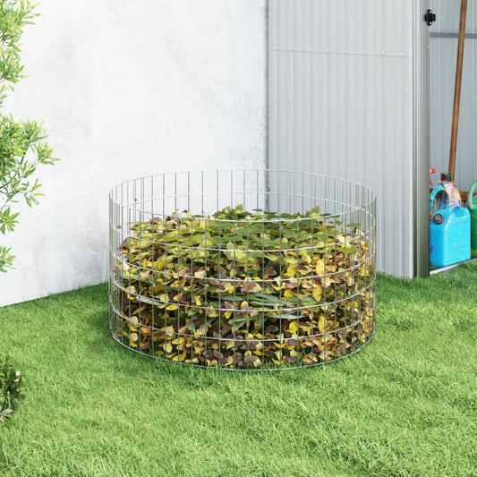 Gartenkomposter rund Ø100x50 cm Verzinkter Stahl Kompostbehälter Rotte
