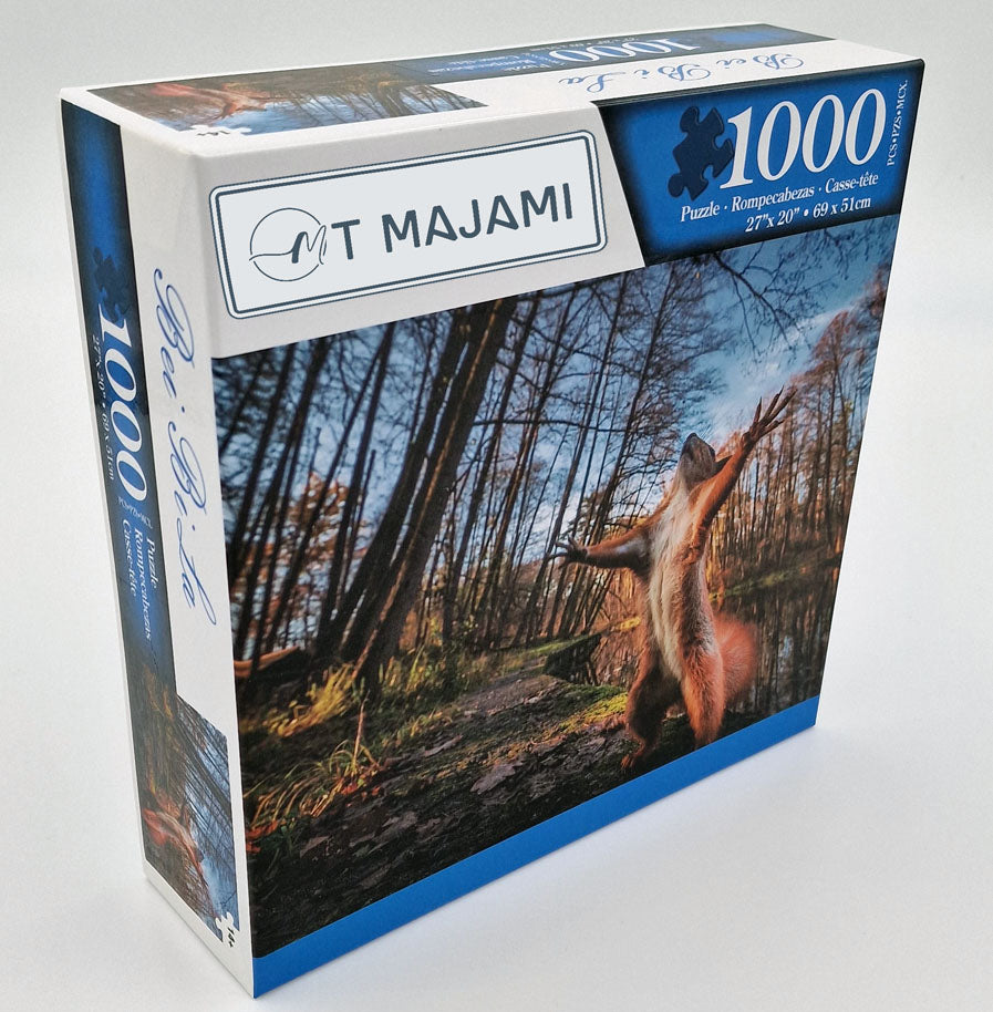 Puzzle 1000 Teile Squirrel Eichhörnchen 69x51 cm Wald Natur Gehirntraining