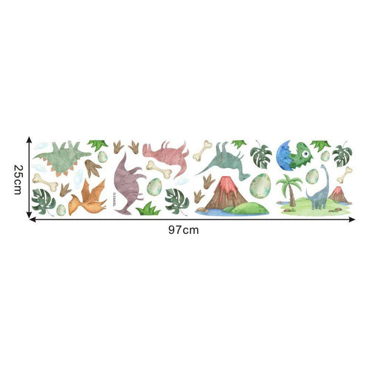 Dinosaurier Wandtattoo 37 Wandsticker Kinderzimmer Aufkleber Fensterbilder Dekoration farbig