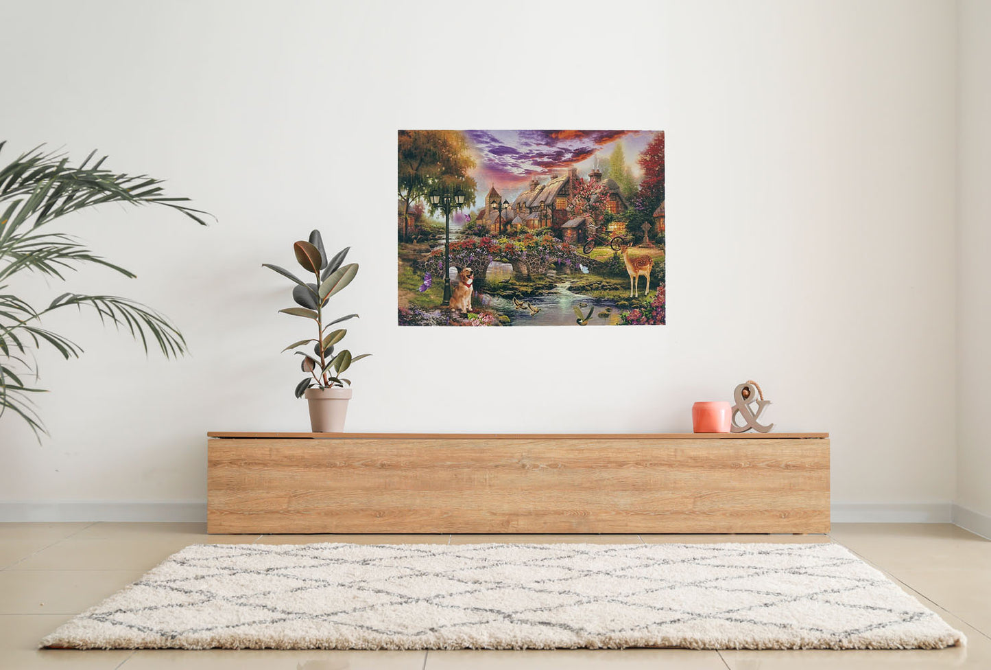 Puzzle 1000 Teile Twilight Village 69x51 cm Dorf romantisch Abenddämmerung Cottage Gehirntraining